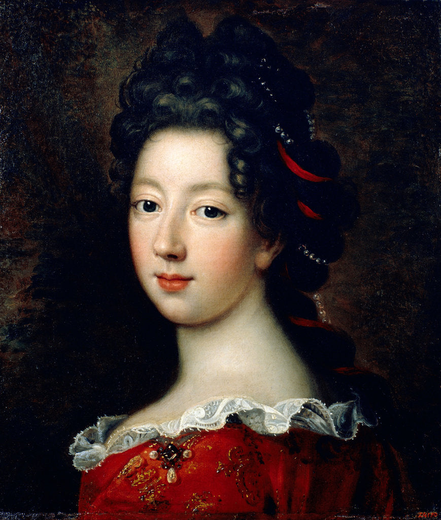 Detail of Louise Françoise de Bourbon, Mademoiselle de Nantes by François de Troy