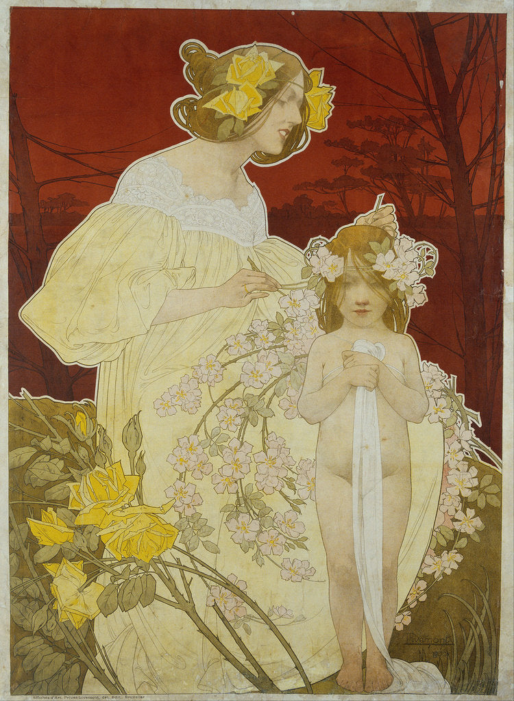 Detail of Palais de la Femme. Exposition de 1900 by Henri Privat-Livemont