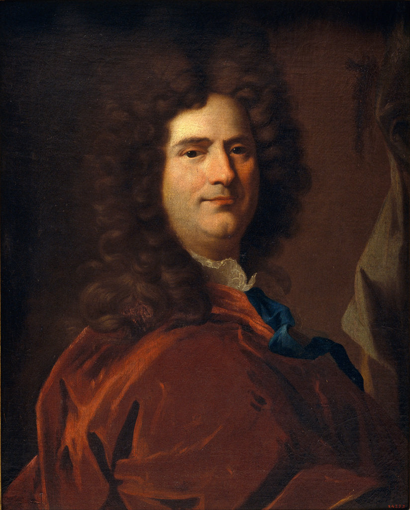 Detail of Self-Portrait by Hyacinthe François Honoré Rigaud