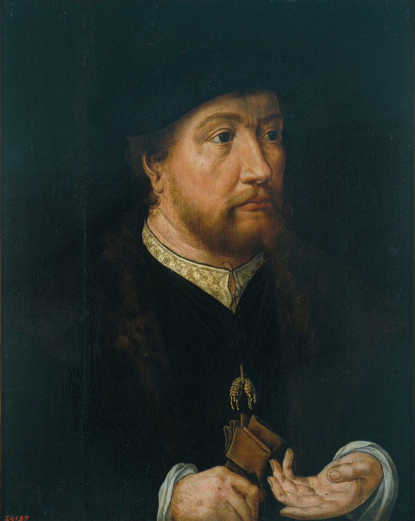 Detail of Henry III of Nassau-Breda by Jan Gossaert