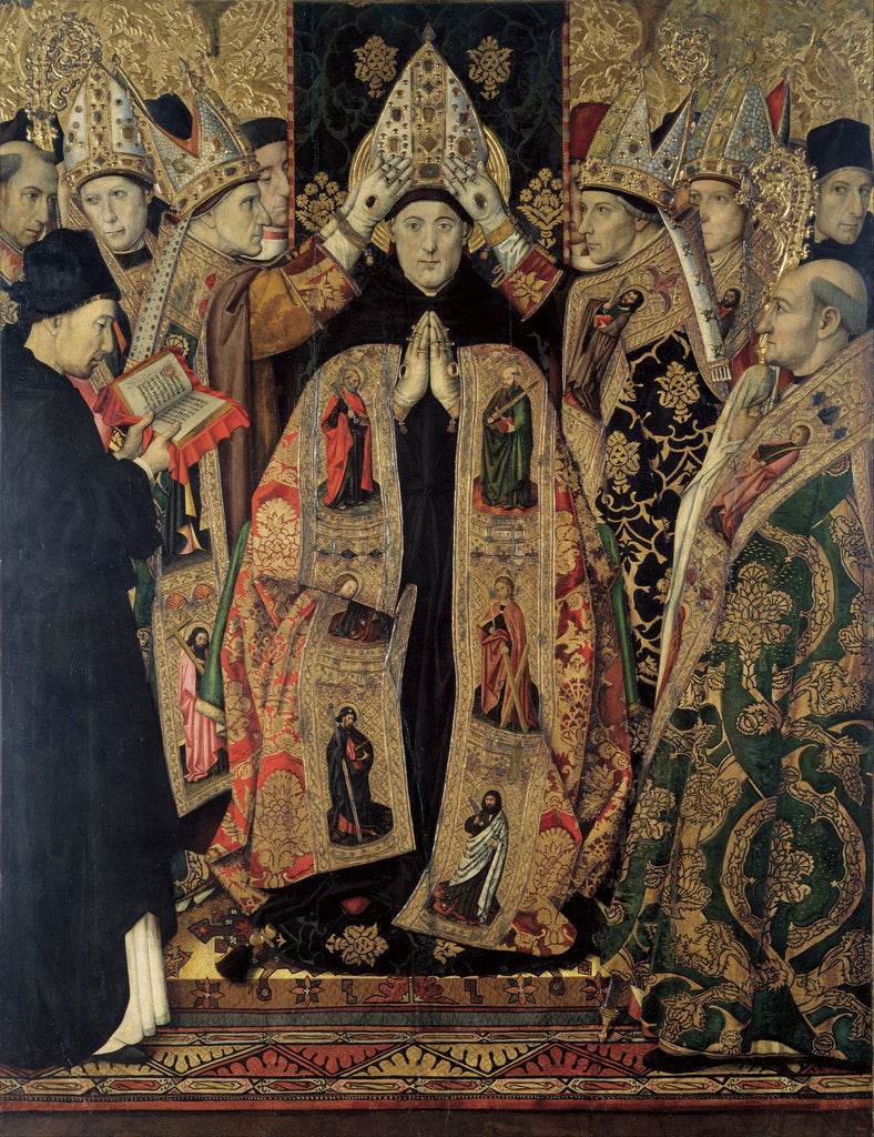 Detail of The Consecration of Saint Augustine by Jaume Huguet