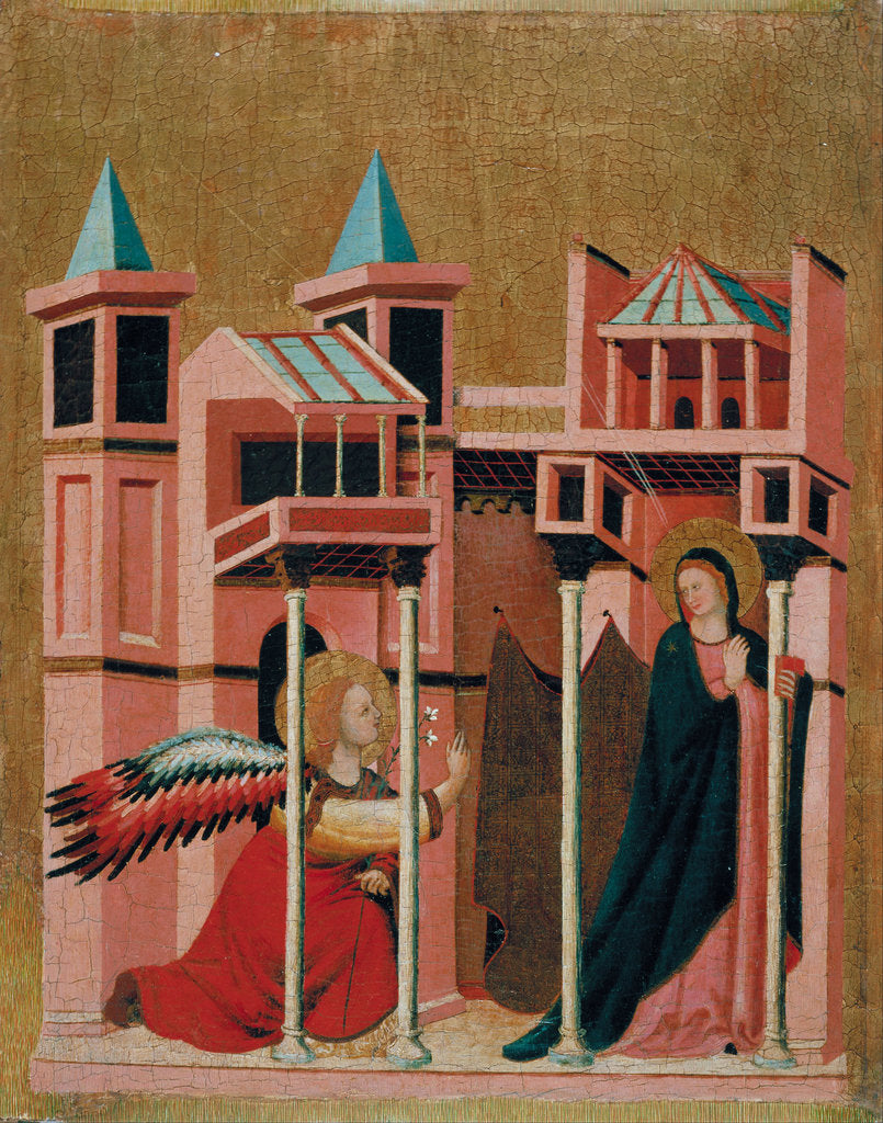 Detail of The Annunciation by Master of the Cini Madonna