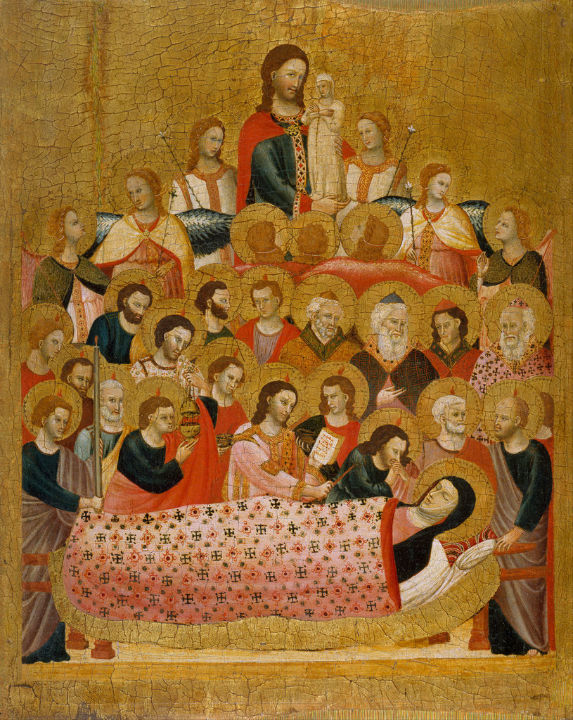 Detail of The Dormition of the Virgin by Master of the Cini Madonna
