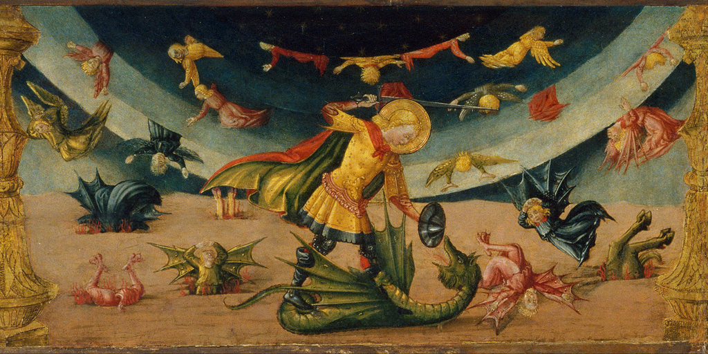 Detail of Saint Michael and the Dragon by Neri di Bicci