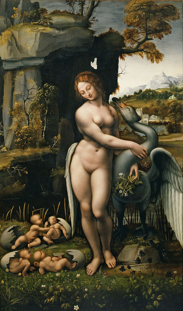 Detail of Leda and the Swan by Leonardo da Vinci