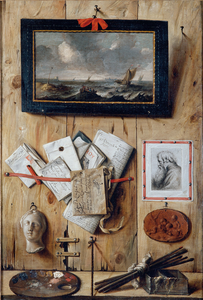 Detail of Corner of the Artists Studio by Jean-François de Le Motte