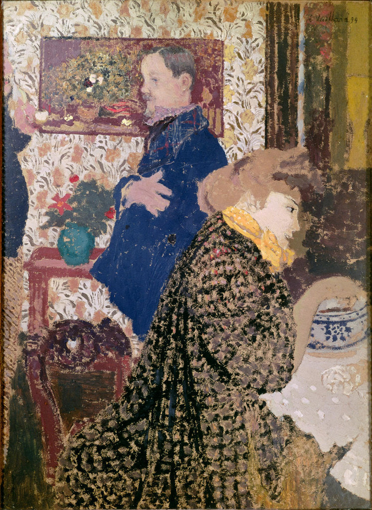Detail of Vallotton and Misia in the Dining Room at Rue Saint-Florentin by Édouard Vuillard