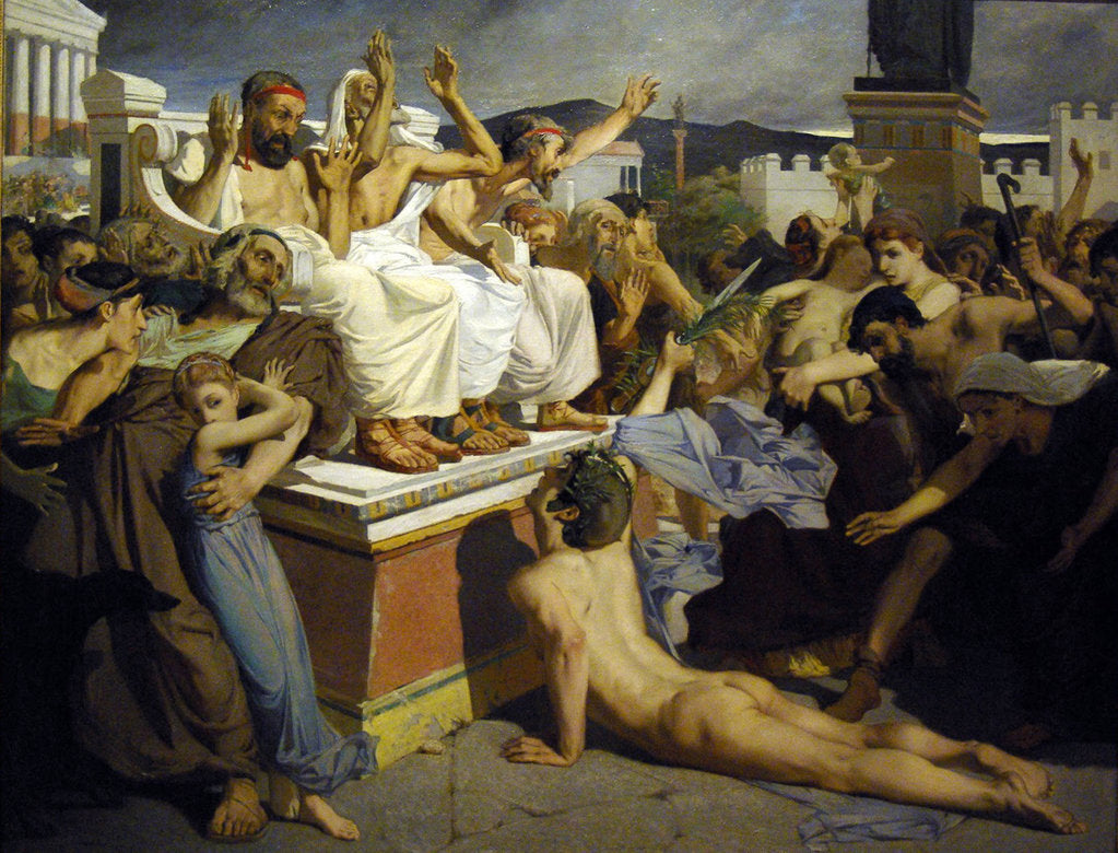 Detail of Pheidippides giving word of victory after the Battle of Marathon by Luc-Olivier Merson