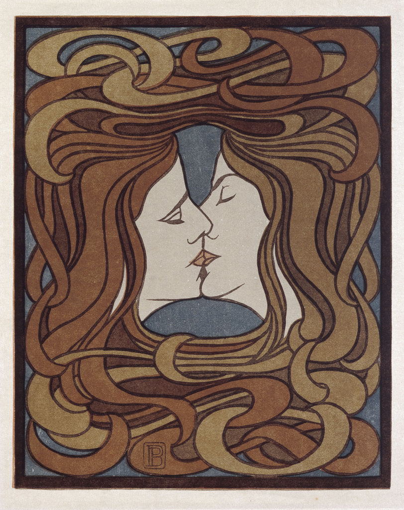 Detail of The Kiss by Peter Behrens