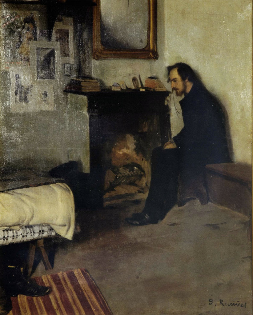 Detail of Erik Satie, bohème by Santiago Rusiñol