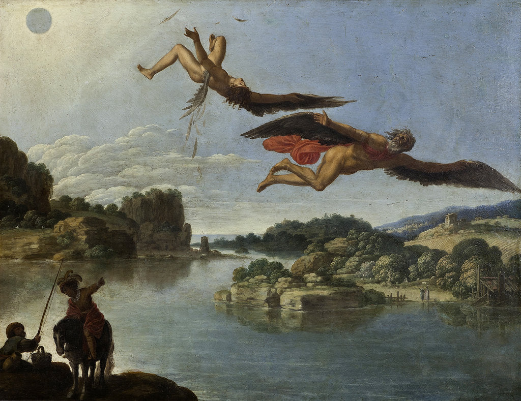Detail of The Fall of Icarus by Carlo Saraceni