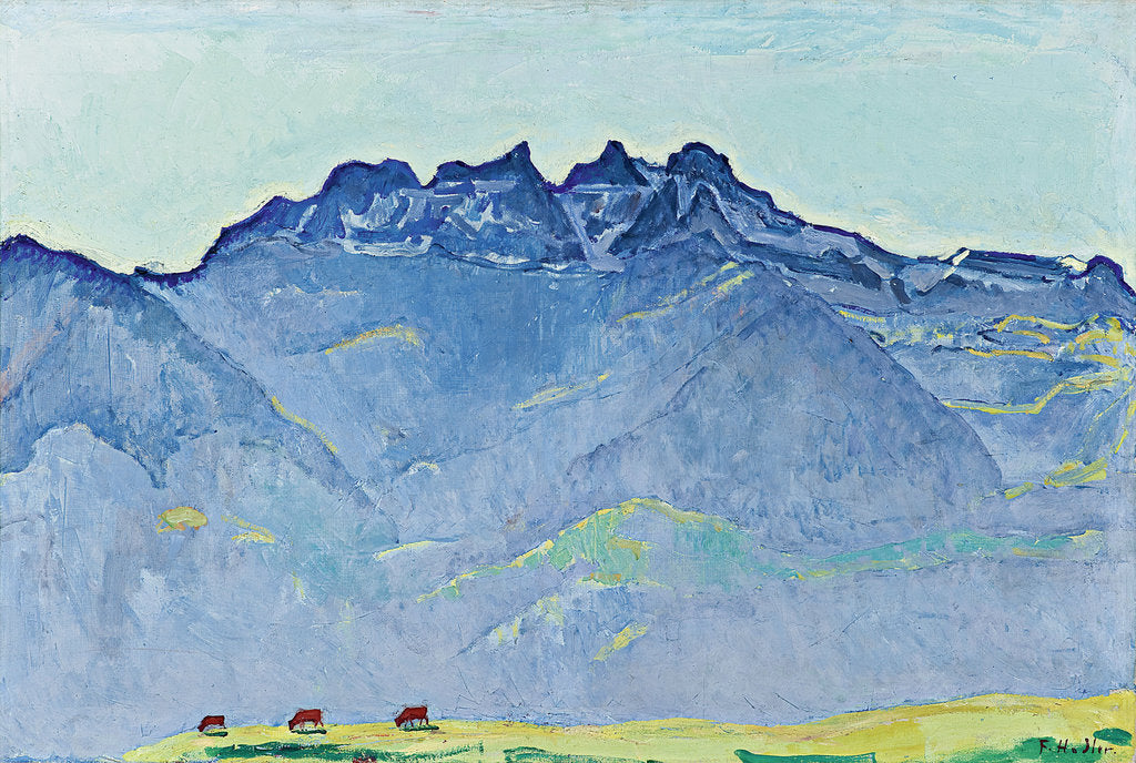 Detail of View of the Dents-du-Midi from Champéry by Ferdinand Hodler