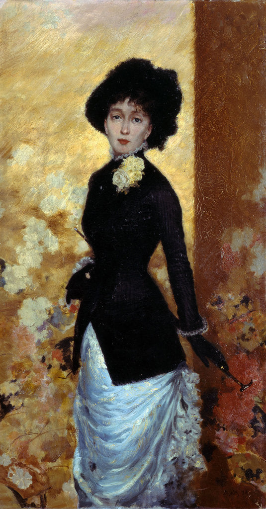 Detail of Portrait of a Woman by Giuseppe De Nittis