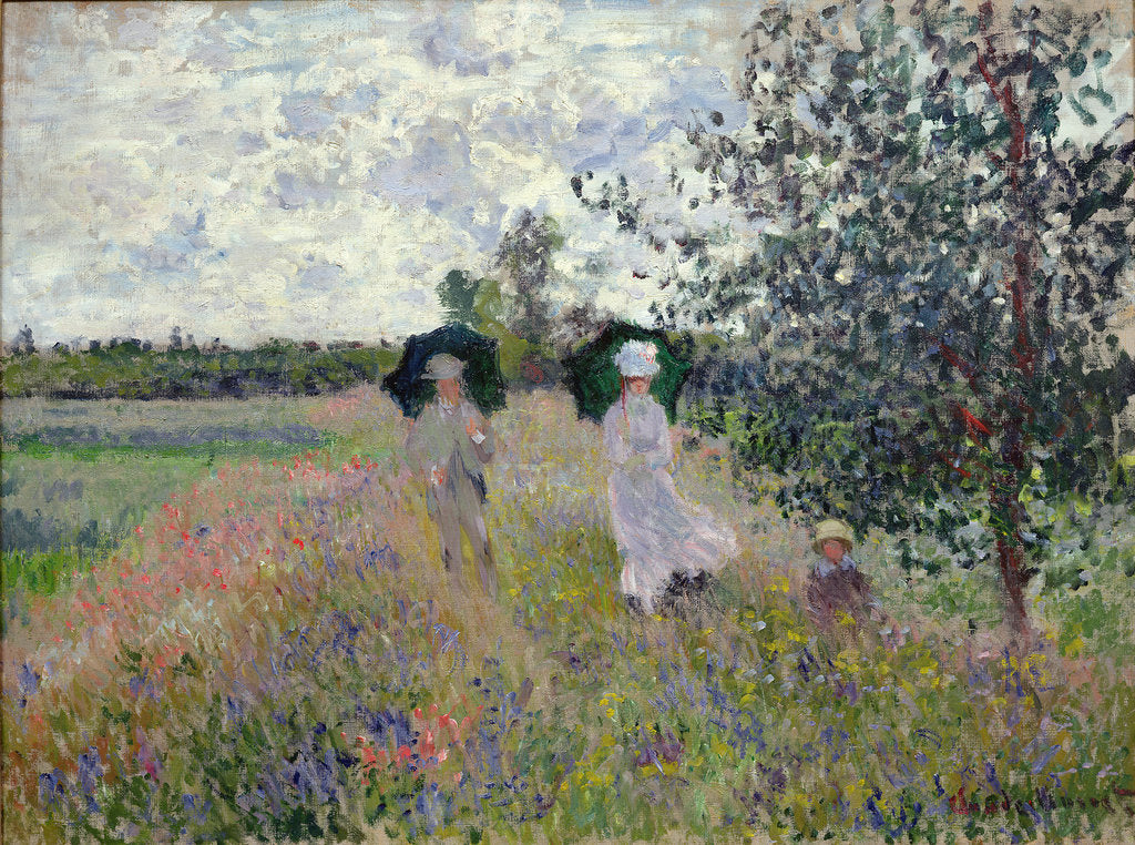 Detail of Taking a walk near Argenteuil by Claude Monet