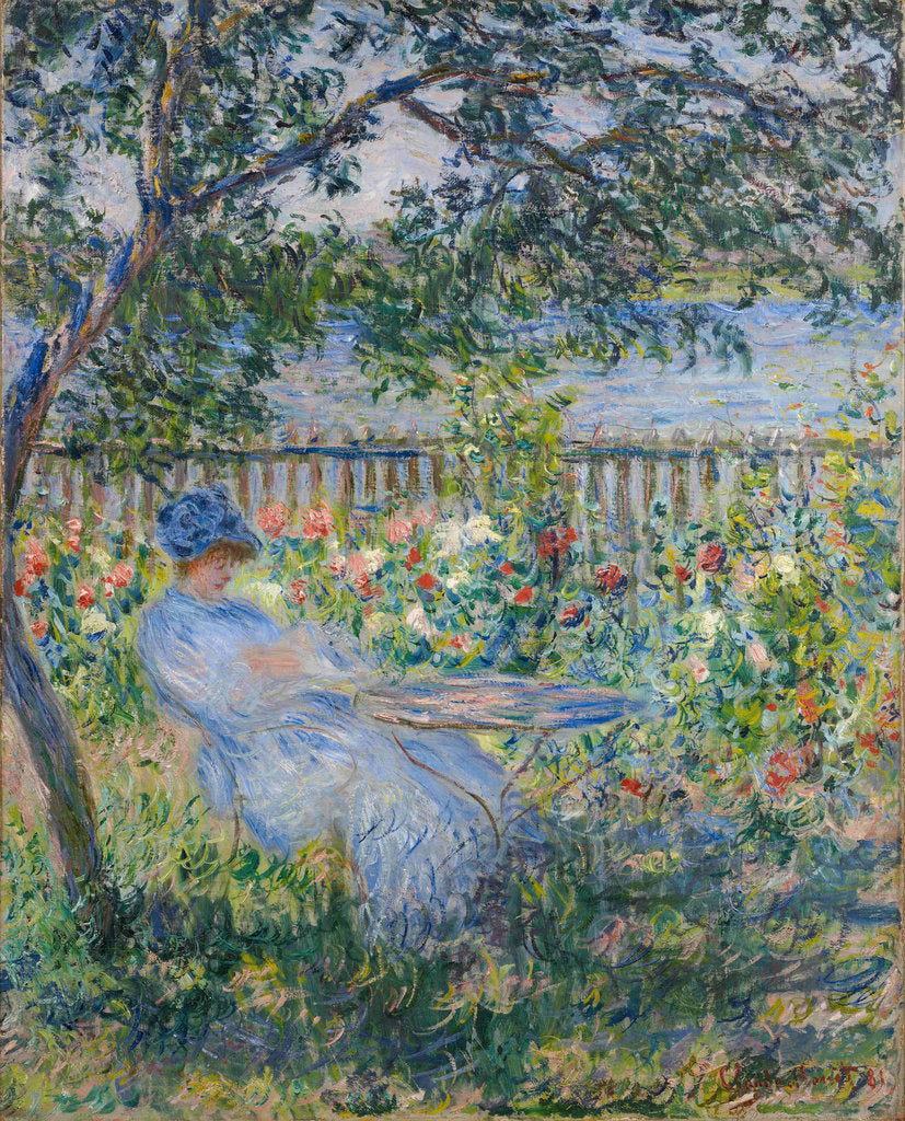 Detail of The Terrace at Vétheuil by Claude Monet