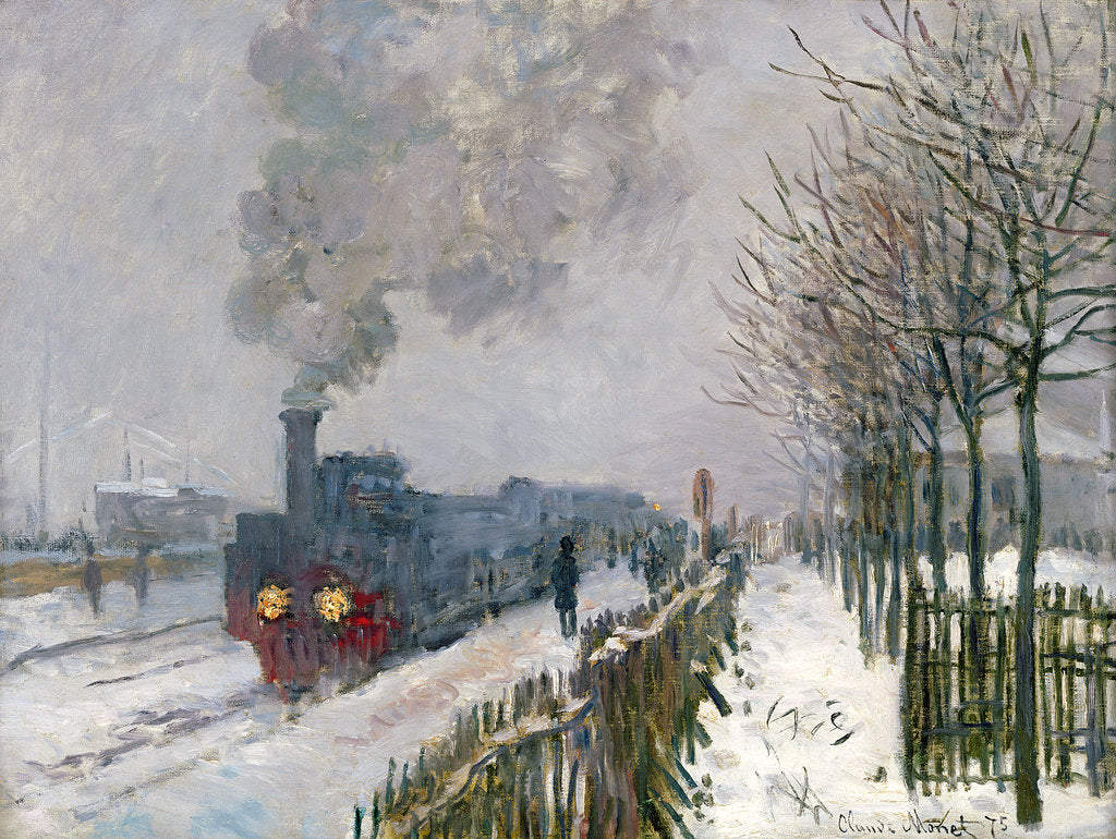 Detail of Train in the Snow by Claude Monet
