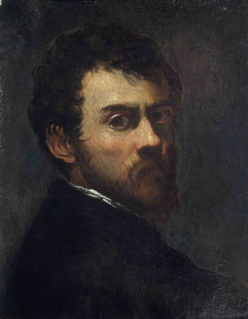 Detail of Self-portrait as a young man by Jacopo Tintoretto