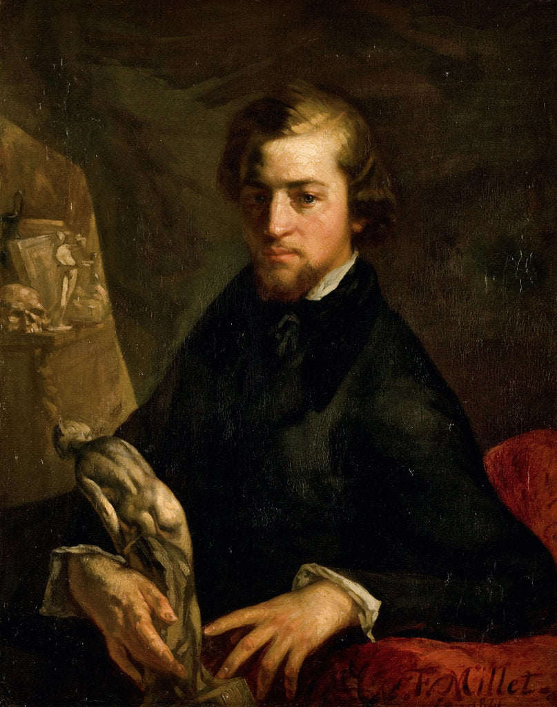 Detail of Portrait of Charles-André Langevin by Jean-François Millet