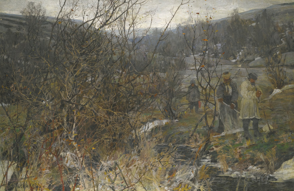 Detail of Winter Hunt by Ivan Fyodorovich Kolesnikov