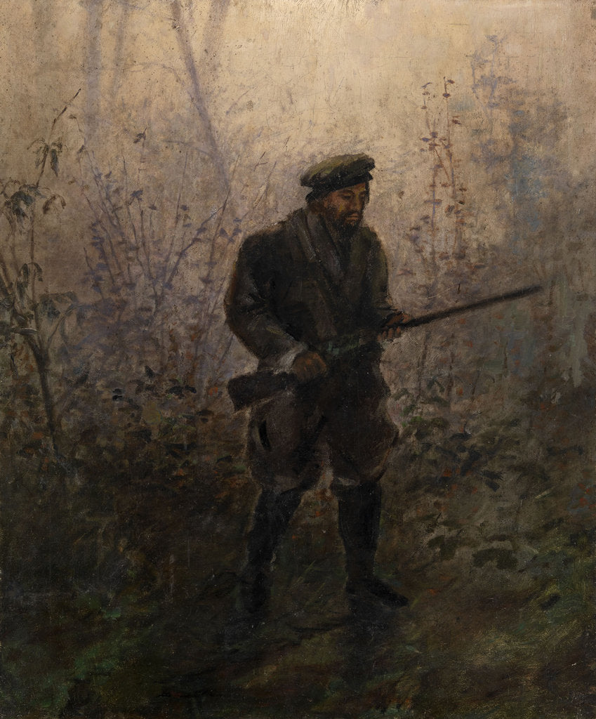 Detail of Hunter in the Forest by Ivan Pavlovich Pokhitonov