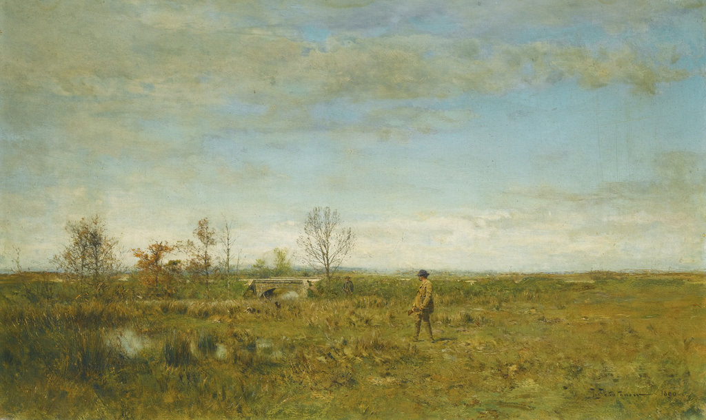 Detail of Hunters in Pont Long by Ivan Pavlovich Pokhitonov