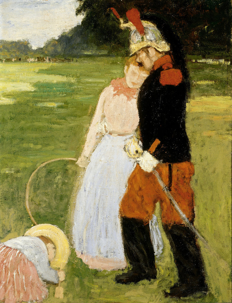 Detail of Sunday in the Bois de Boulogne by Henri Jacques Edouard Evenepoel