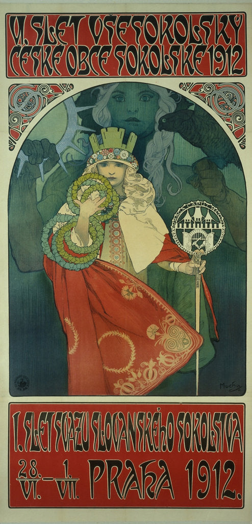 Detail of Sokol Festival (Poster) by Alfons Marie Mucha