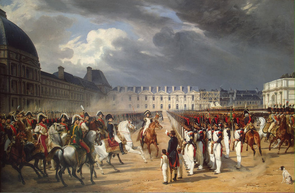 Detail of Invalid Handing a Petition to Napoleon at the Parade in the Court of the Tuileries Palace by Horace Vernet