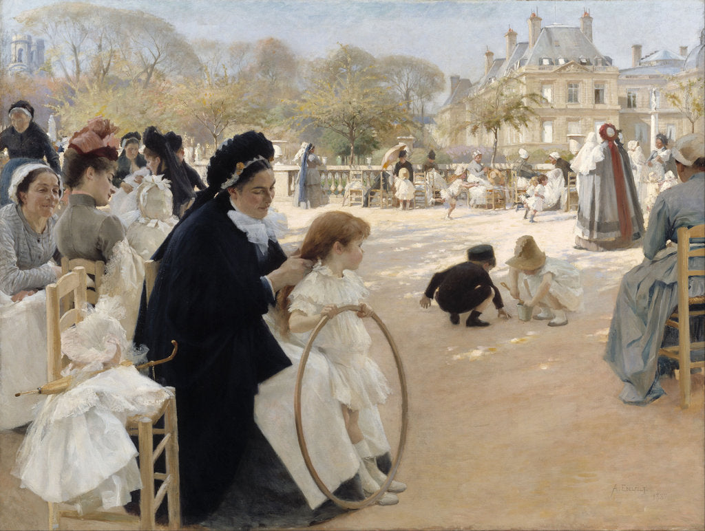 Detail of The Luxembourg Gardens, Paris by Albert Gustaf Aristides Edelfelt