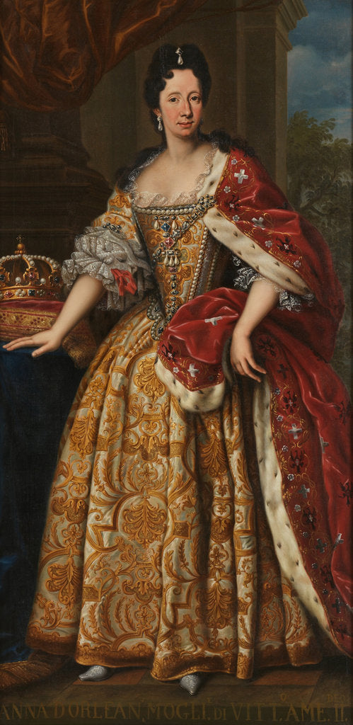 Detail of Anne Marie dOrléans, Duchess of Savoy by Anonymous