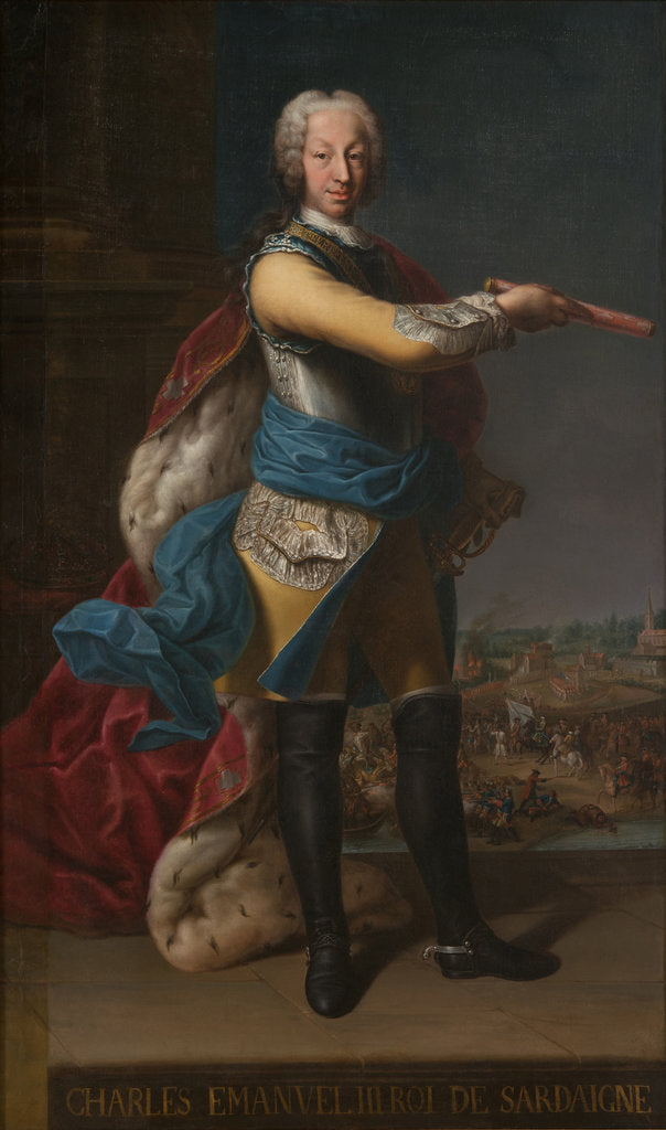 Detail of Charles Emmanuel III, Duke of Savoy and King of Sardinia by Anonymous