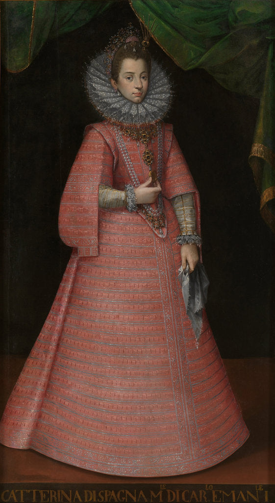 Detail of Portrait of the Infanta Catherine Michelle of Spain by Anonymous