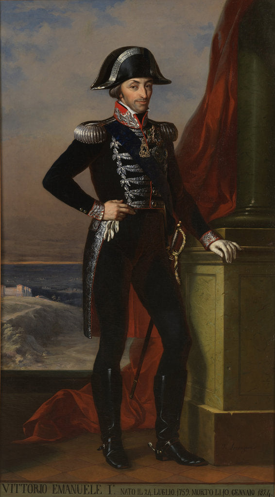 Detail of Victor Emmanuel I of Sardinia by Anonymous