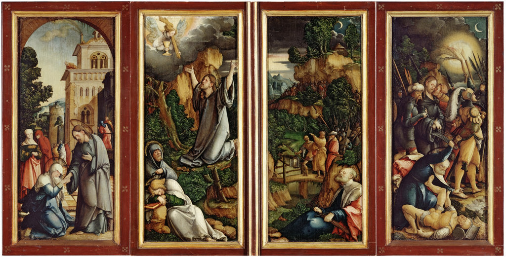 Detail of The Wildenstein Altarpiece (closed) by Master of Messkirch