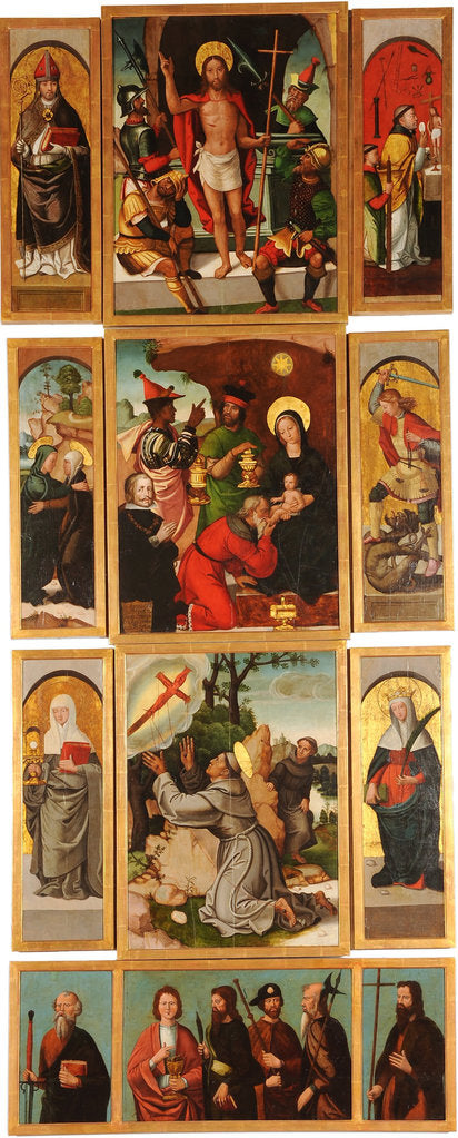 Detail of Altarpiece of Saints Anne and Michael the Archangel (Right panel) by Francisco de Comontes