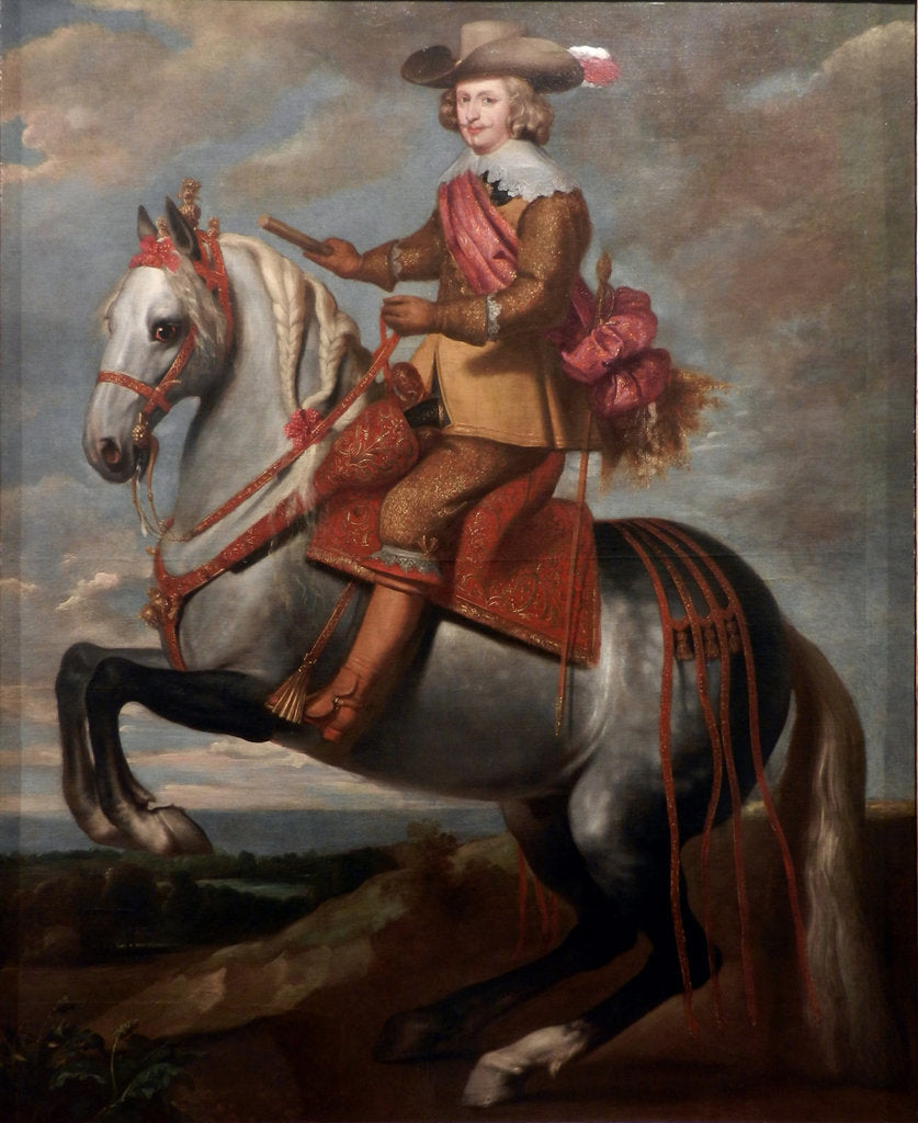 Detail of Equestrian portrait of Cardinal-Infante Ferdinand of Austria by Caspar de Crayer