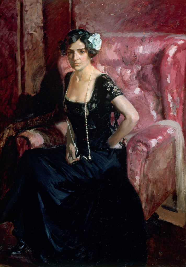 Detail of Clotilde in an Evening Dress by Joaquín Sorolla y Bastida
