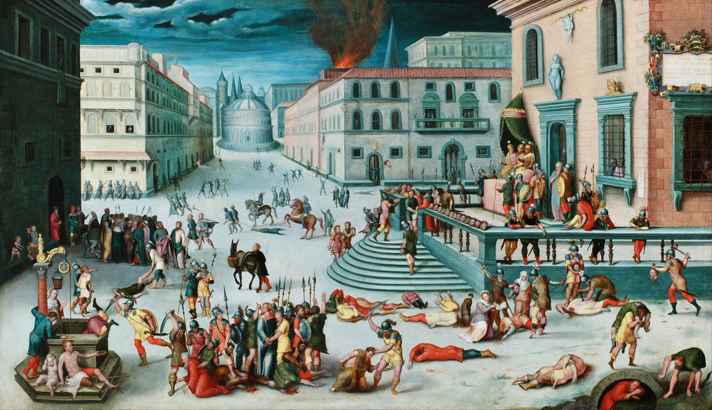 Detail of The Massacre of the Triumvirate by Antoine Caron