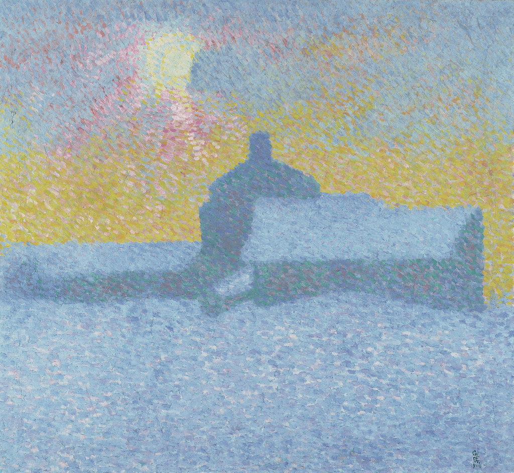 Detail of Winter Fog (Winter in Maloja) by Giovanni Giacometti