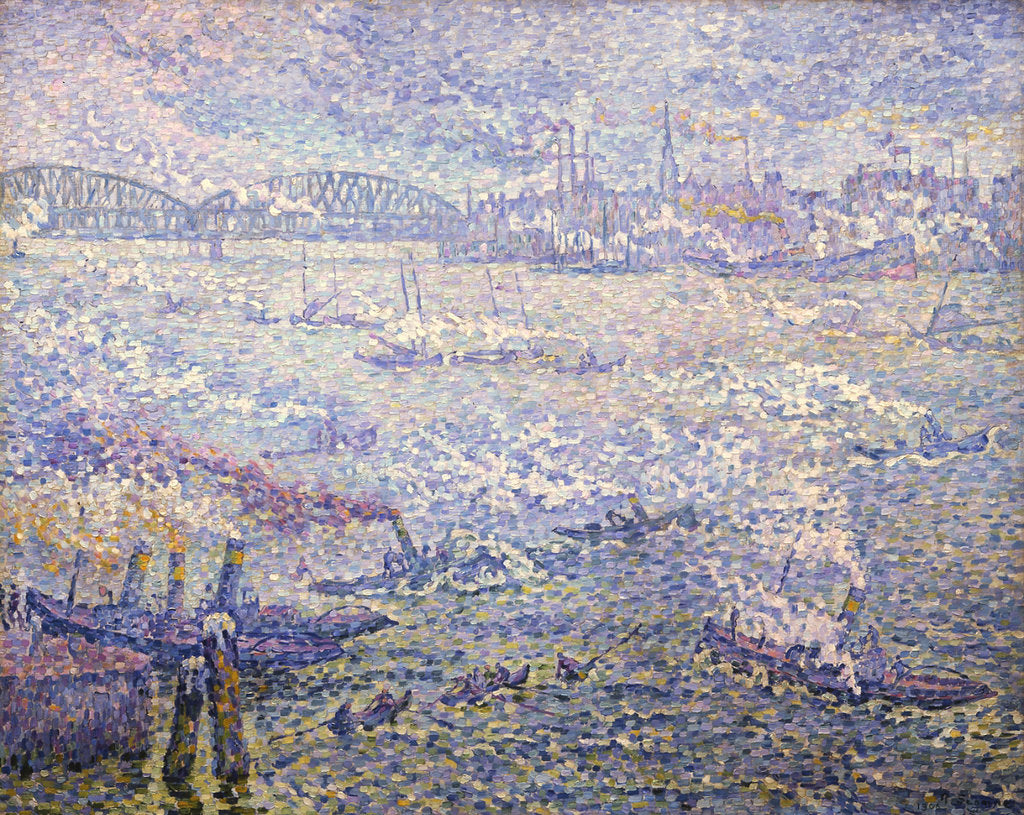 Detail of Rotterdam. Les Fumées by Paul Signac