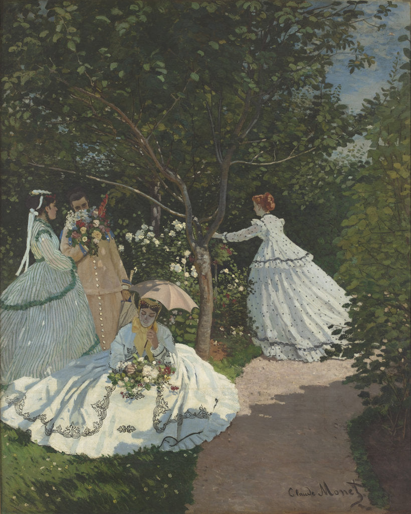 Detail of Ladies in the garden by Claude Monet