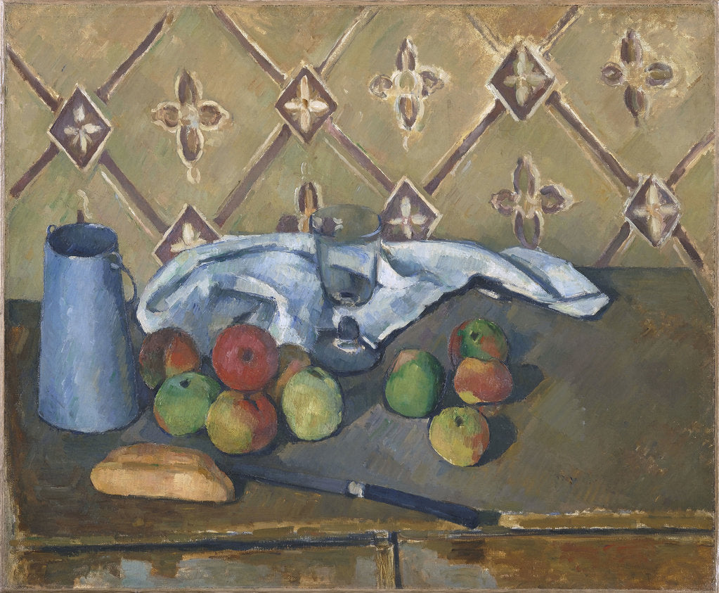 Detail of Fruit, Serviette and Milk Jug by Paul Cézanne