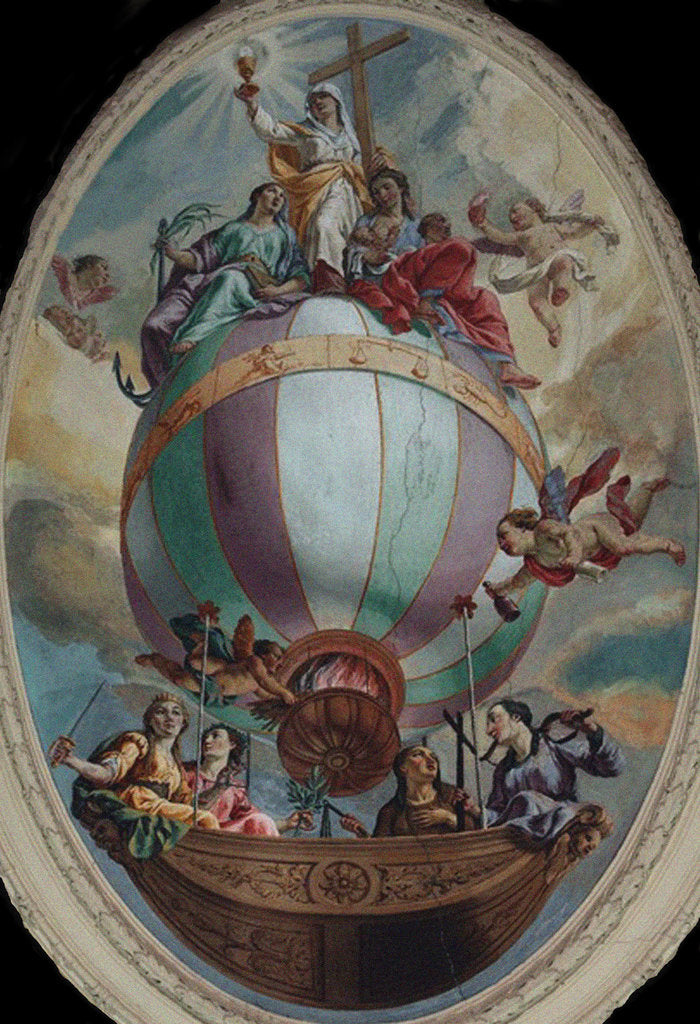 Detail of Virtue on a Balloon by Vincenzo Angelo Orelli