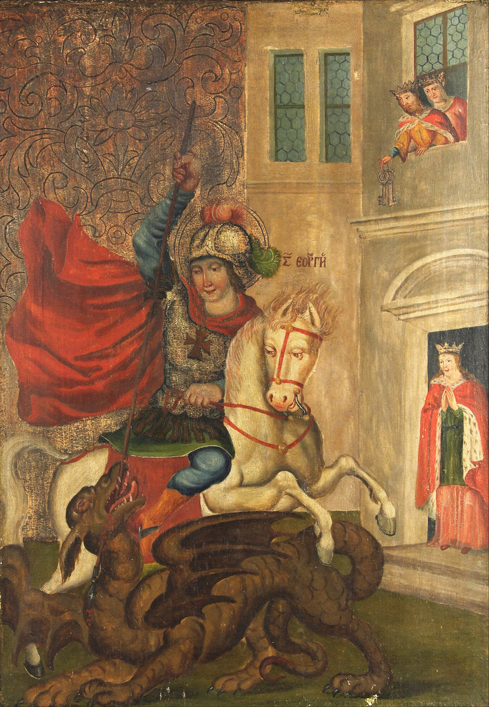 Detail of Saint George and the Dragon by Anonymous