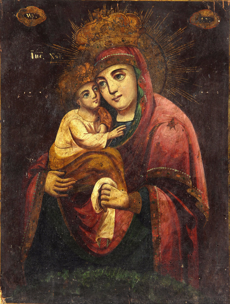 Detail of The Mother of God Our Lady of Pochayiv by Anonymous