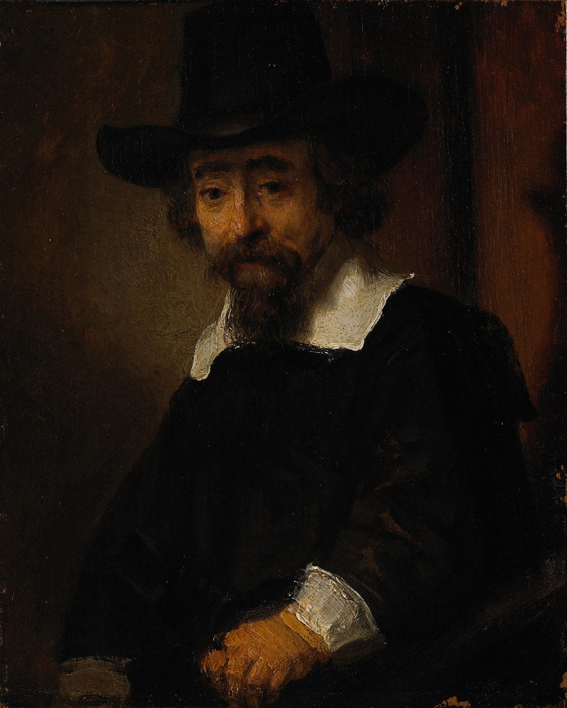 Detail of Portrait of Ephraim Bueno by Rembrandt van Rhijn