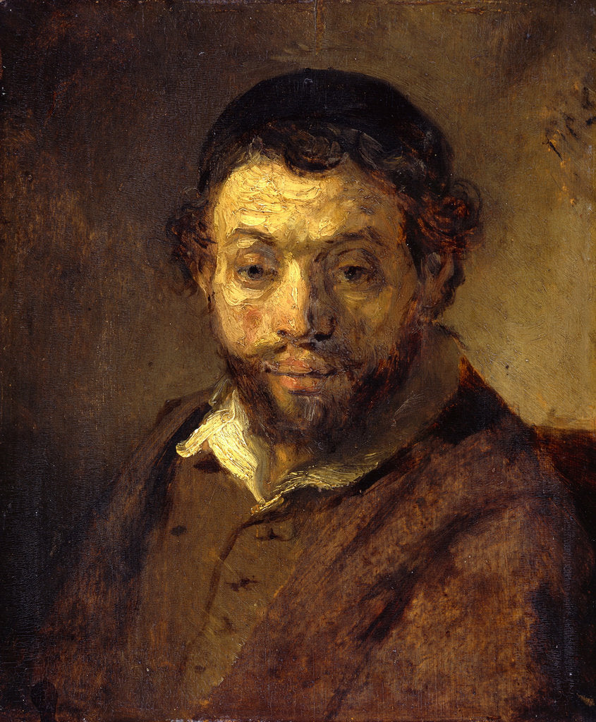 Detail of Portrait of a Young Jew by Rembrandt van Rhijn