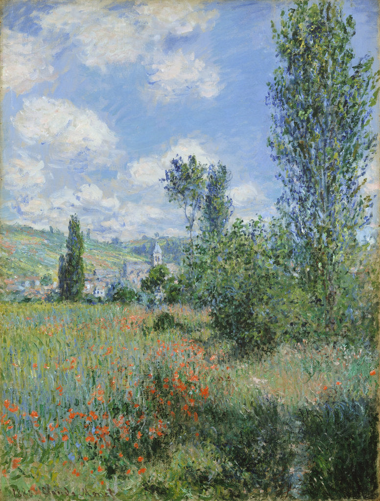 Detail of View of Vétheuil by Claude Monet