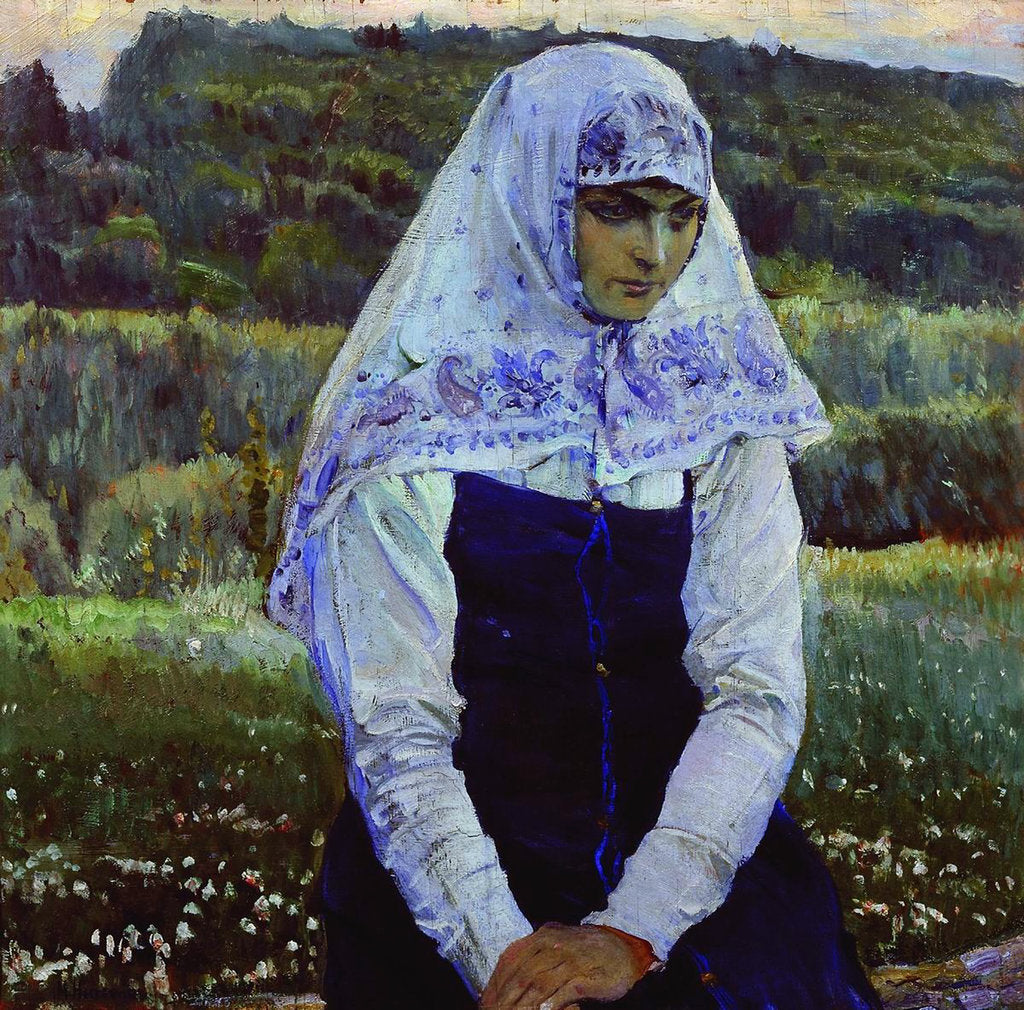 Detail of The Bride of Christ by Mikhail Vasilyevich Nesterov