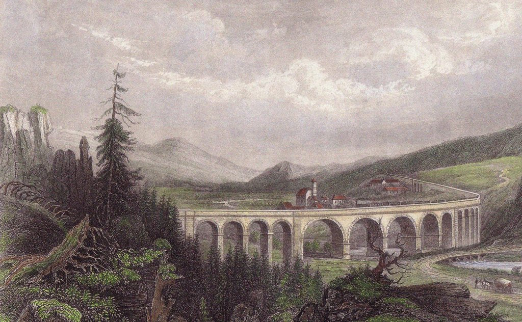 Detail of Southern Railway. Viaduct Payerbach, Semmering by Anonymous